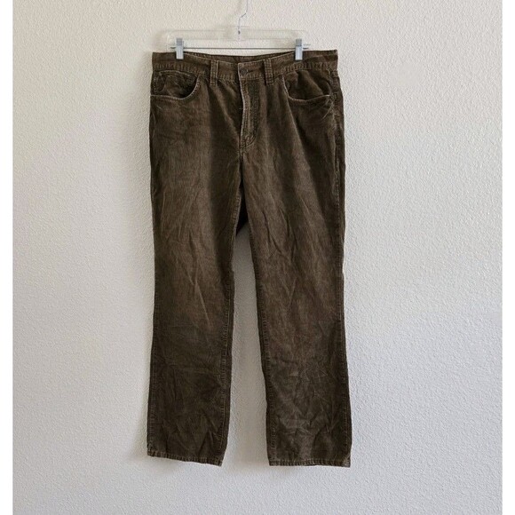 Polo Ralph Lauren Bootcut 750 Men's Size 36X32 Corduroy Pants Brown Pockets - Picture 1 of 11